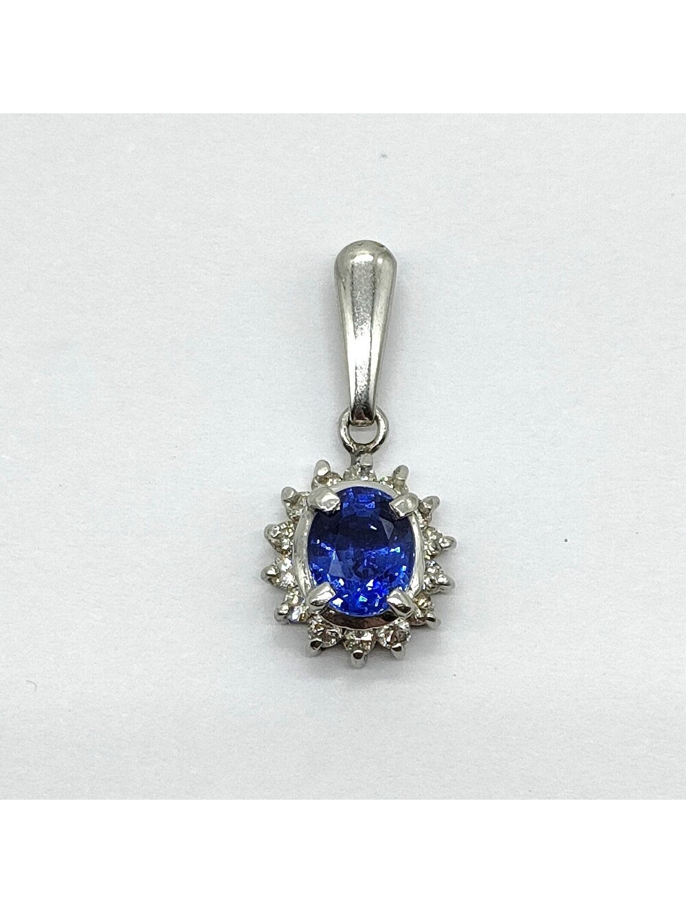 Jewelry Pendant Head Sapphire 0.58ct Platinum 2337559